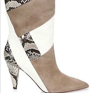 AQUAZURRA snakeskin patchwork boot